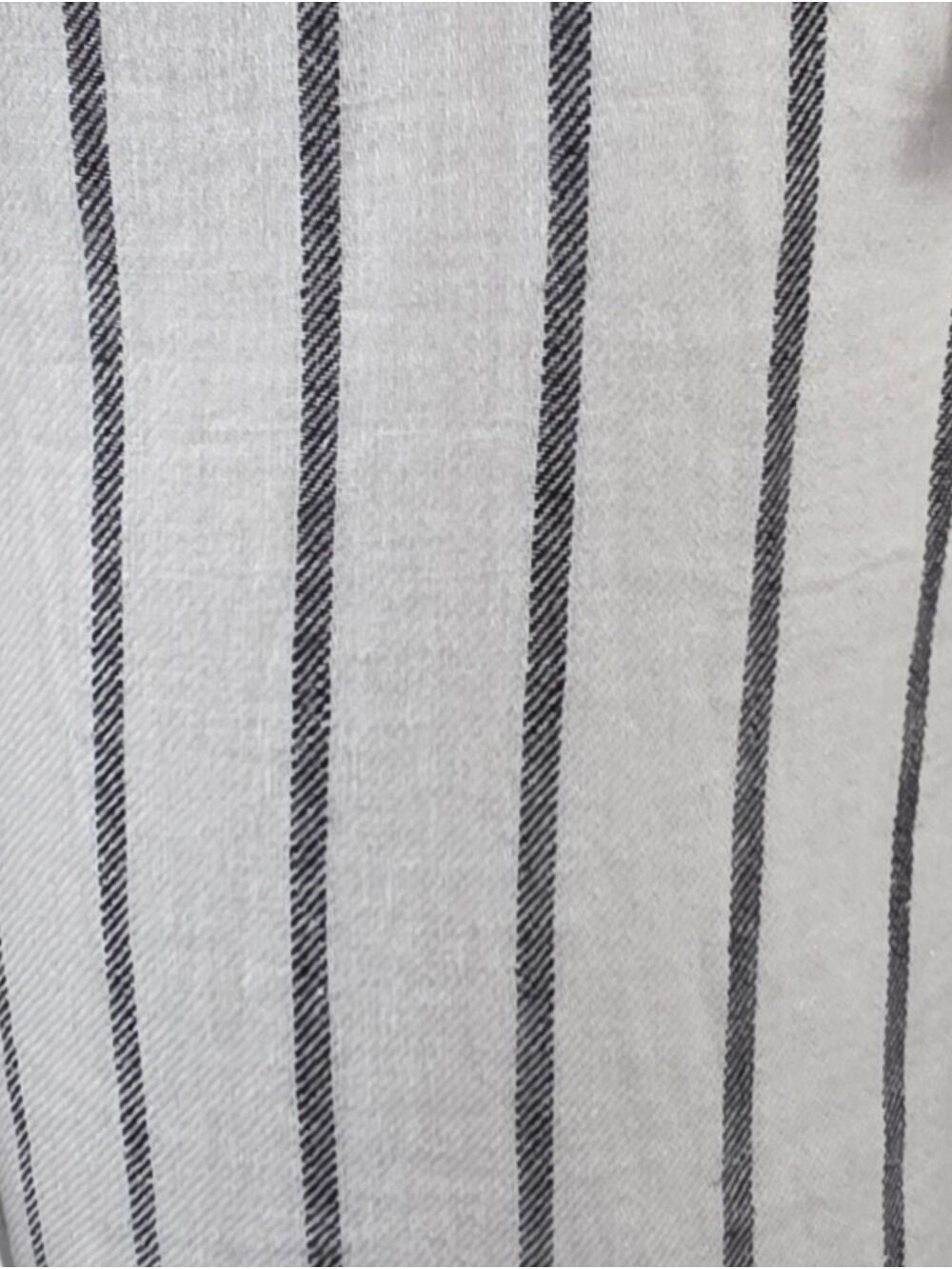 Dex Linen Blend White Black Stripe Wide Leg Crop Pants Pleated Coastal XL NWT - Picture 8 of 10
